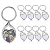 SUPERFINDINGS Iron with Zinc Alloy Sublimation Keychain Blanks KEYC-FH0001-52-1