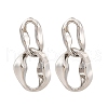 Nuggets Brass Dangle Stud Earrings EJEW-R025-13P-4