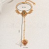 Geometric Hollow Brass Pave Cubic Zirconia Multi-Finger Link & Charm Bracelet for Women HV8312-2