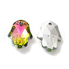 Electroplate Transparent Glass Pendants GLAA-A008-01E-2