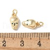 Brass Micro Pave Clear Cubic Zirconia Pendants KK-Q031-18G-3