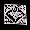 Square with Butterfly Frame Carbon Steel Cutting Dies Stencils DIY-F028-08-2