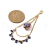 Teardrop Glass Seed & Synthetic Spinel Beads Pendant Decorations HJEW-MZ00024-03-3