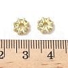 Flat Round Brass Micro Pave Clear Cubic Zirconia Beads KK-K293-72G-2