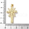 Brass Micro Pave Clear Cubic Zirconia Pendants KK-A212-11C-G-3