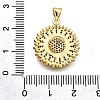 Rack Plating Brass Micro Pave Cubic Zirconia Pendants KK-K401-52B-G-3