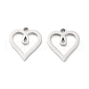 Non-Tarnish 316 Surgical Stainless Steel Charms STAS-Q314-24P-1