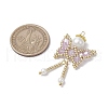 Glass Seed Beaded Butterfly Pendants PALLOY-MZ00649-2