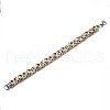 Ion Plating(IP) Two Tone 201 Stainless Steel Byzantine Chain Bracelets BJEW-S057-86A-03-2