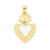 Rack Plating Brass Enamel Pendants KK-P269-08G-04-1