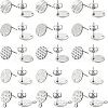 Unicraftale 60Pcs 5 Style 304 Stainless Steel Stud Earring Findings STAS-UN0028-01-1