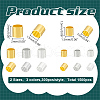 1800Pcs 6 Styles Brass Crimp Beads KK-LP0001-26-2