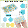 SOFPLATE 500Pcs Rubberized Style Imitated Silicone Acrylic Beads MACR-SP0001-07F-2