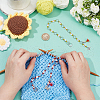 2Pcs 2 Style May Lily of Valley Bees Butterfly Beaded Knitting Row Counter Chains HJEW-AB00693-3
