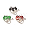 Rack Plating Alloy Enamel Pendants PALLOY-P291-05P-1