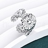 304 Stainless Steel Cuff Rings RJEW-D306-27P-02-5