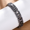 201 Stainless Steel Panther  Chain Bracelets BJEW-B078-161AS-4