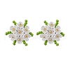 304 Stainless Steel Flower Stud Earrings EJEW-MZ00457-05-2