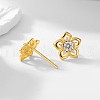Sweet Forest Style Flower S925 Sterling Silver Stud Earrings TP9211-1-3