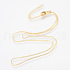 Real 18K Gold Plated Brass Box Chains Necklaces X-MAK-R014-G-2