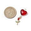 Glass & Alloy Enamel Pendants PALLOY-JF03437-2