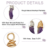 HOBBIESAY 32Pcs 2 Colors Natural Amethyst Pendants PALLOY-HY0001-05-5