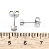 304 Stainless Steel Stud Earring Findings STAS-V003-09P-04-3