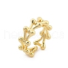 Rack Plating Brass Cuff Rings for Women RJEW-M028-115G-4