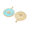 Rack Plating Brass Clear Cubic Zirconia Pendants KK-S381-16G-2