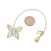 3Pcs Butterfly Acrylic & Alloy Musical Note Guitar Charm Bookmark AJEW-JK00381-3