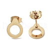 PVD Vacuum Plating 304 Stainless Steel Stud Earrings for Women EJEW-A048-38G-2