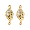 304 Stainless Steel Crystal Rhinestone Connector Charms STAS-U047-29G-1