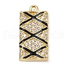 Brass Micro Pave Cubic Zirconia Pendants KK-R224-02G-1
