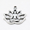 Tibetan Style Alloy Yoga Theme Pendants X-TIBE-S301-005AS-RS-1