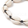 Natural Cowrie Shell Braided Beaded Anklets AJEW-AN00516-02-4