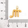 316 Stainless Steel Micro Pave Cubic Zirconia Pendants STAS-K284-01L-G-3