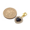 Alloy Rhinestone Heart Pendant Decorations HJEW-JM00808-4