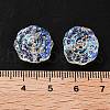 Spray Painted Transparent Glass Beads GLAA-D038-01M-3