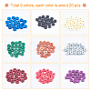  180Pcs 9 Colors Natural Agate Beads Strands G-NB0002-78-4