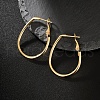 Elegant Geometric Oval Stainless Steel Hoop Earrings XV3579-2