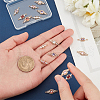 AHADERMAKER 16Pcs 8 Style Brass Pave Cubic Zirconia Connector Charms KK-GA0001-29-3