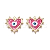 Alloy Enamel Pendants ENAM-F143-13-G-4