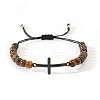 Natural Black Onyx Round Bead Braided Bead Bracelets FL7803-5-1