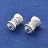 Brass Micro Pave Cubic Zirconia Beads KK-B134-35S-2