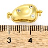 925 Sterling Silver Micro Pave Clear Cubic Zirconia Magnetic Clasps STER-U005-05G-3