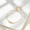Sterling Silver Micro Pave Cubic Zirconia Link Bracelets BJEW-V008-02G-3