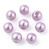 Spray Painted ABS Plastic Imitation Pearl Beads OACR-T015-05A-12-3