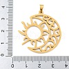 304 Stainless Steel Pendants STAS-Z076-19G-3