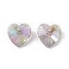 Transparent Faceted Glass Charms RGLA-L026-B16-2