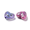 UV Plating Iridescent Acrylic Beads X-OACR-B021-06-2